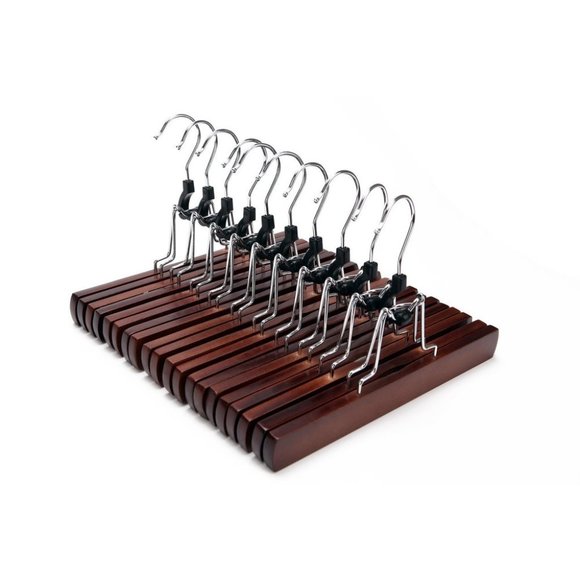 Other - Solid Wooden Wood Skirt Hangers/ Retro Finished